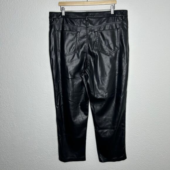 Joie Vegan Leather Straight Leg Pants 18 - Picture 8 of 9